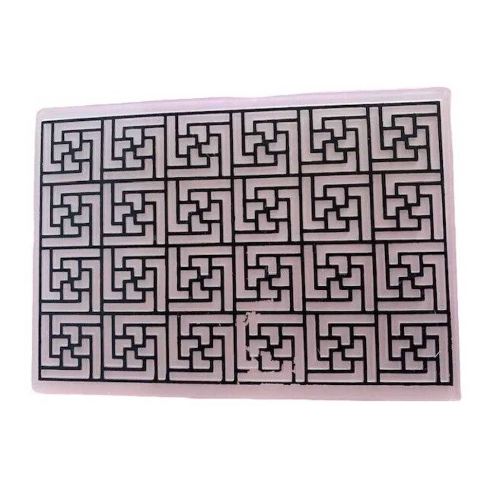 Maze Embossing Folder 4x6 Inch Geometric Design For Crafts & Cards Plastic